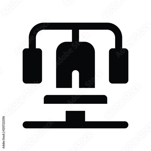 chest press solid icon. vector icon for your website, mobile, presentation, and logo design.