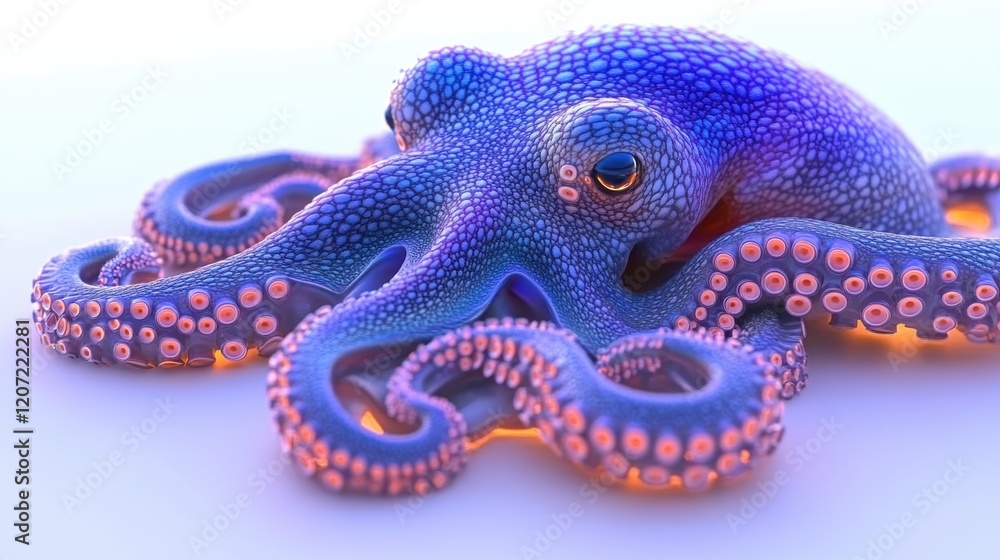 Obraz premium Ocean environment vibrant octopus showcasing colors in marine life photography