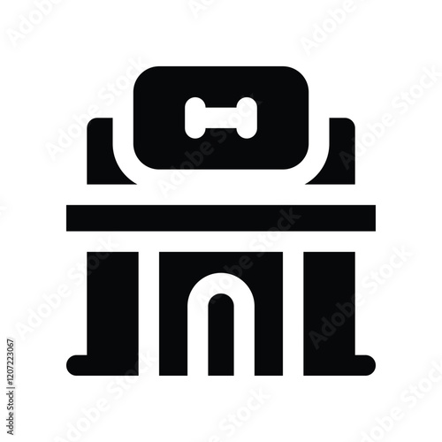 gymnasium solid icon. vector icon for your website, mobile, presentation, and logo design.