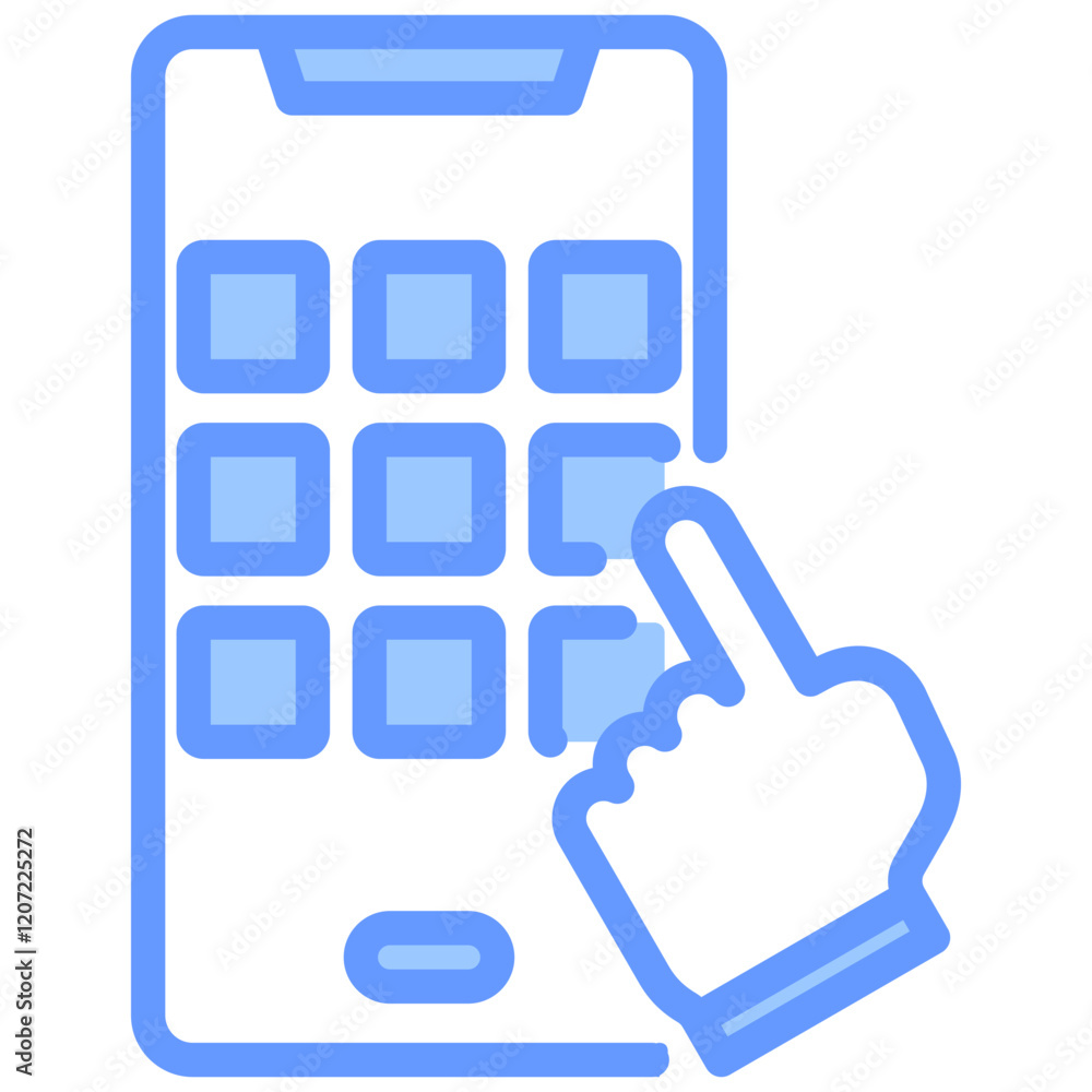 Mobile Apps Blue Icon Mobile Apps Blue Icon