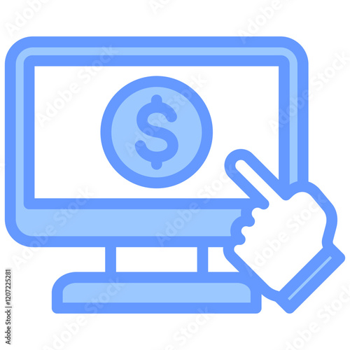 Self Checkout Blue Icon