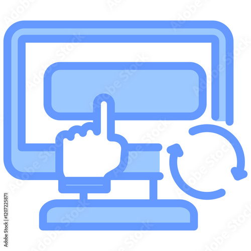 Subscription Renewal Blue Icon