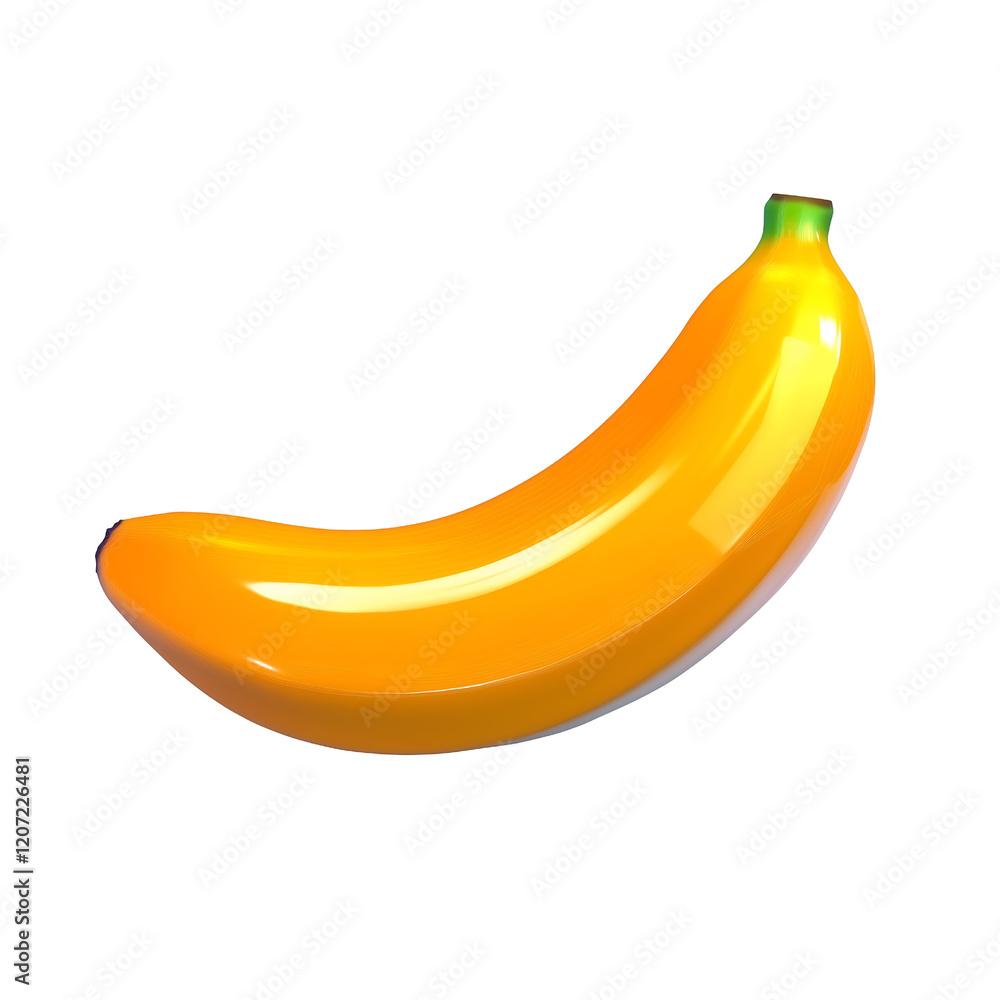 3d icon banana on transparent background, refreshing summer fruits in fruits concept 3d icon banana on transparent background, refreshing summer fruits in fruits concept