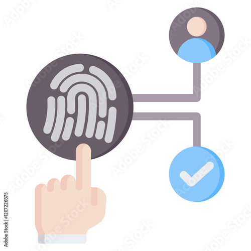 Biometric Authentication Flat Icon
