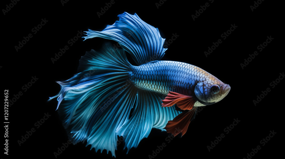 Fototapeta premium Male Siamese Fighting Fish with Dramatic Finnage