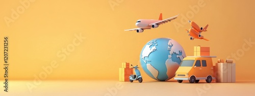 Global E-commerce and Fast Delivery Services: Worldwide Shipping and Transportation of Goods