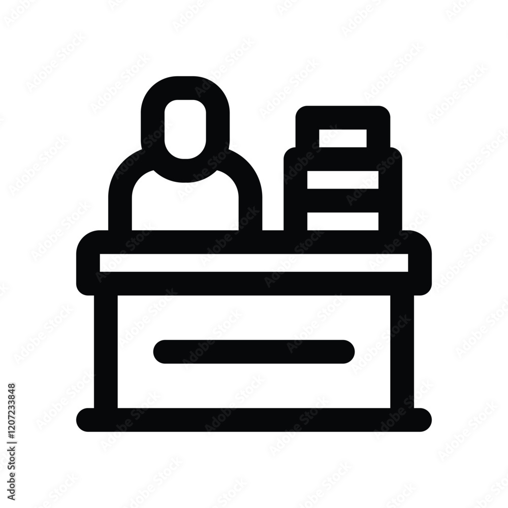 librarian line icon. vector icon for your website, mobile, presentation, and logo design. librarian line icon. vector icon for your website, mobile, presentation, and logo design.