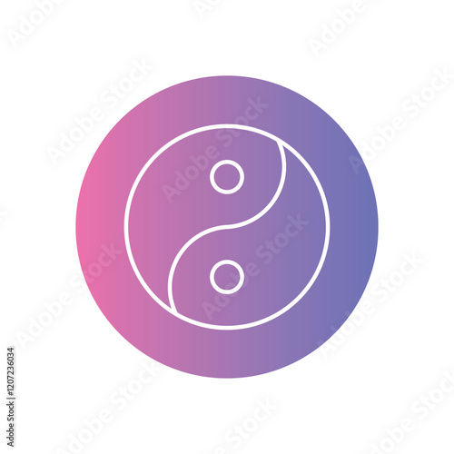 Ying Yang vector icon stock illustration