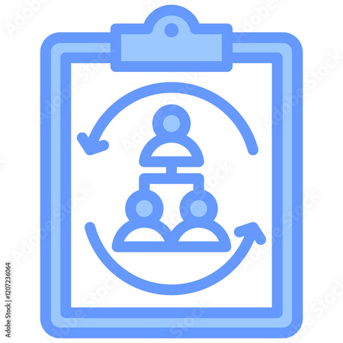 Organization Change Blue Icon