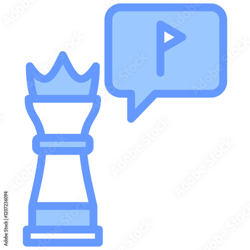 Strategic Goals Blue Icon