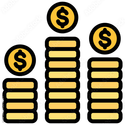 Profit Outline Color Icon