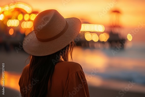 people, friendship and international concept - group of happy friends walking in park. Beautiful simple AI generated image