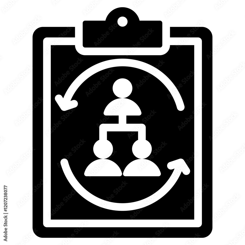 Fototapeta premium Organization Change Glyph Icon