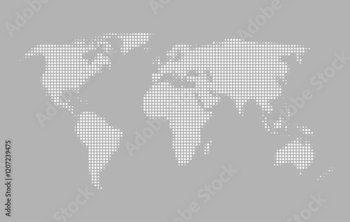 World map dotted vector illustration. Worldwide global map with dots. Earth atlas 