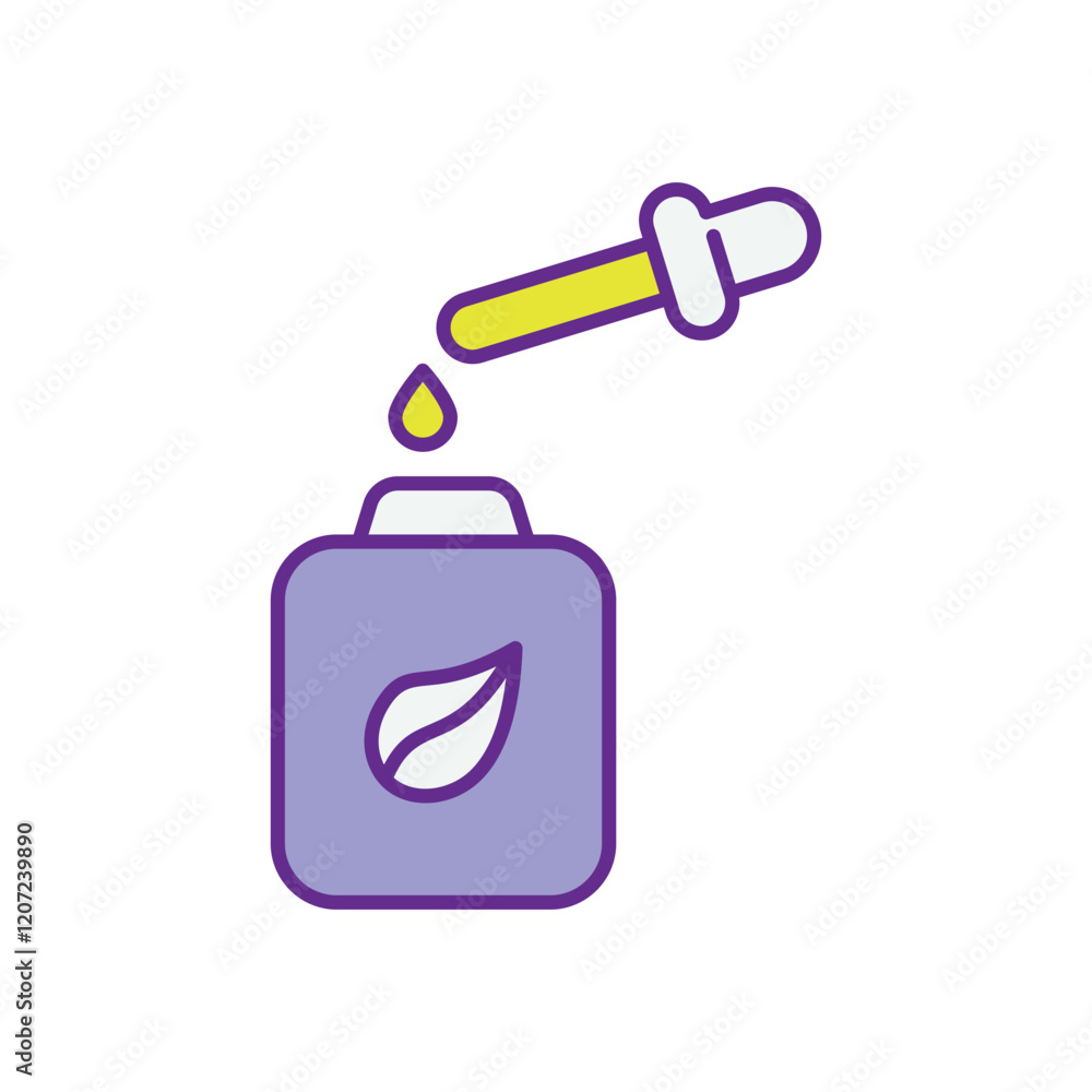 Essential Oils Bottle vector icon stock illustration Essential Oils Bottle vector icon stock illustration