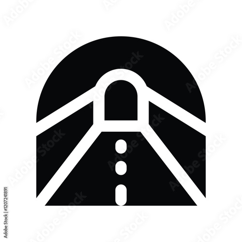 tunnel icon. vector glyph icon for your website, mobile, presentation, and logo design.