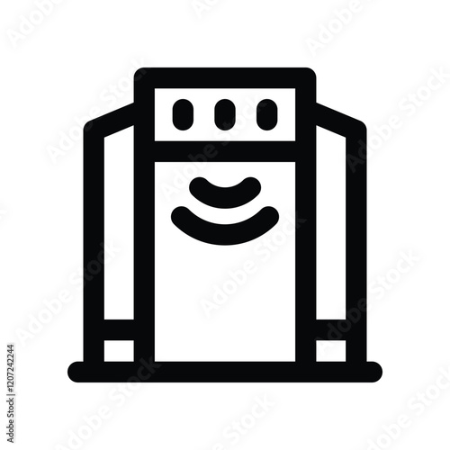 metal detector icon. vector line icon for your website, mobile, presentation, and logo design.