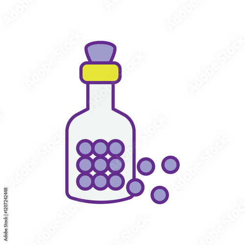 Homeopathy Vials vector icon stock illustration