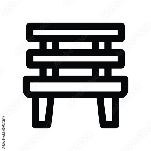 bench icon. vector line icon for your website, mobile, presentation, and logo design.