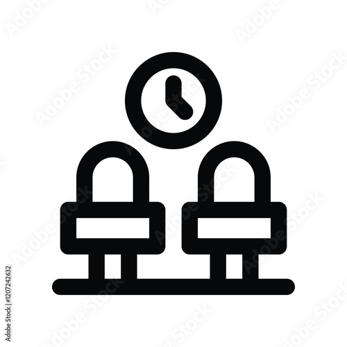 waiting room icon. vector line icon for your website, mobile, presentation, and logo design.