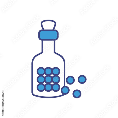 Homeopathy Vials vector icon stock illustration