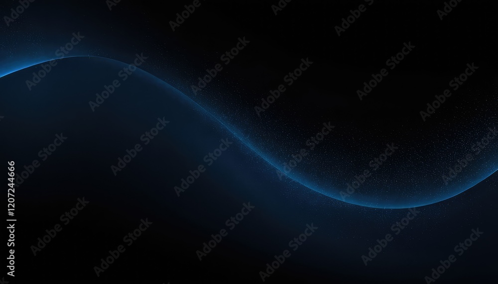 Fototapeta premium Blue velvety abstract wavy background on dark background 3