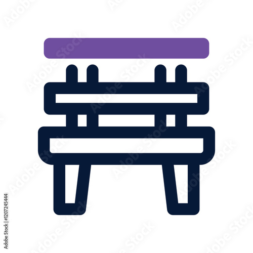 bench icon. vector dual tone icon for your website, mobile, presentation, and logo design.