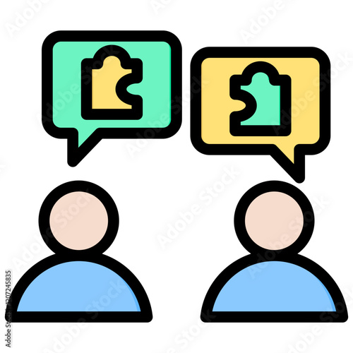 Discussion Outline Color Icon