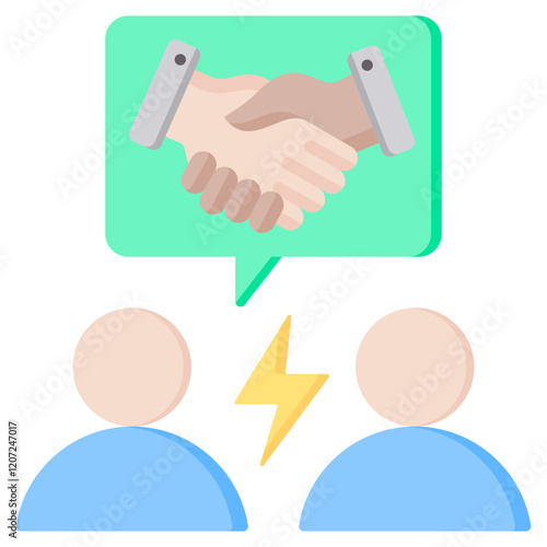 Conflict Resolution Flat Icon