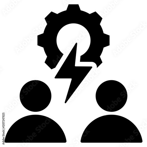 Conflict Management Glyph Icon