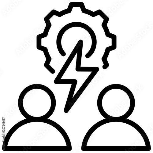 Conflict Management Outline Icon