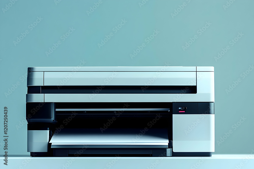 Modern Office Printer Design Realistic Product Image Modern Office Printer Design Realistic Product Image
