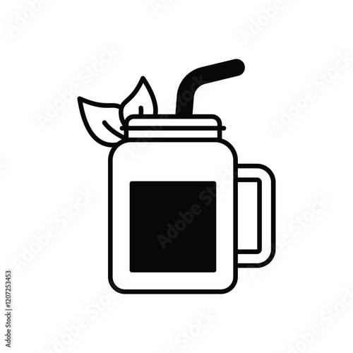 Detox Smoothie vector icon stock illustration