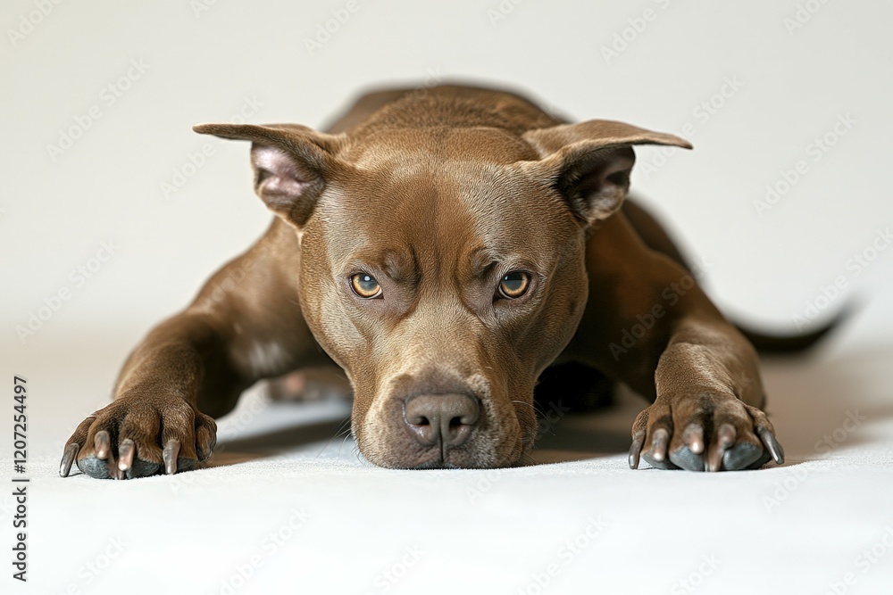 Lovable, pretty brown puppy and toothbrush. Close-up, indoors. Studio photo, isolated background. Pet care concept. Beautiful simple AI generated image Lovable, pretty brown puppy and toothbrush. Close-up, indoors. Studio photo, isolated background. Pet care concept. Beautiful simple AI generated image