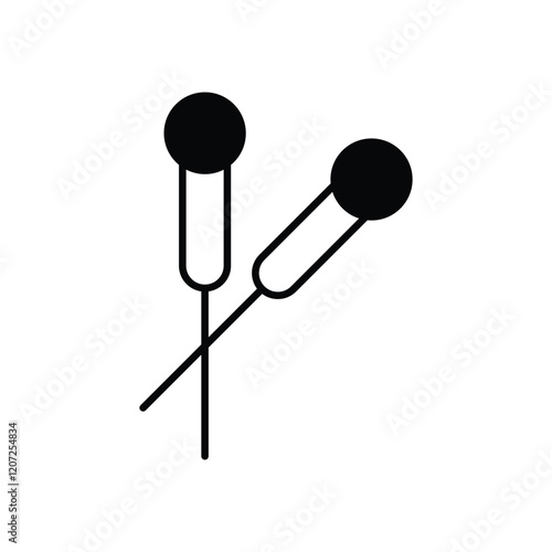 Acupuncture Needles vector icon stock illustration