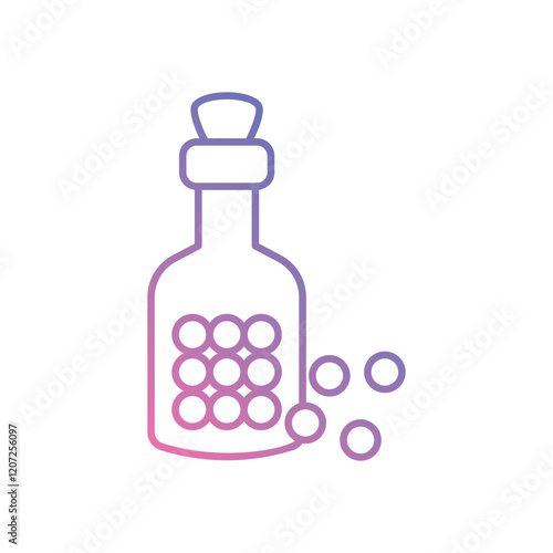 Homeopathy Vials vector icon stock illustration