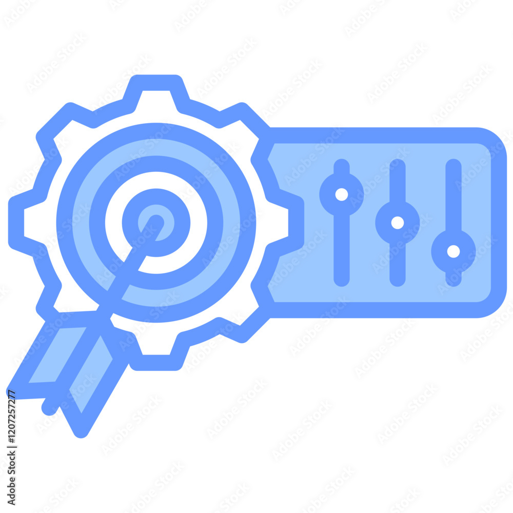 Goal Setting Blue Icon Goal Setting Blue Icon