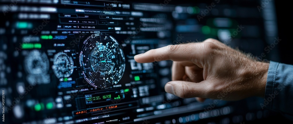 Fototapeta premium Digital internet network IoT smart logistics warehouse management innovative software in computer supply chain distribution export order package shipment stock box AI computer check smart factory