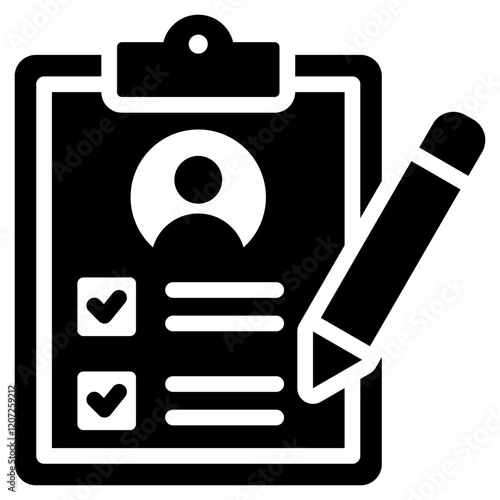 Assessment Glyph Icon