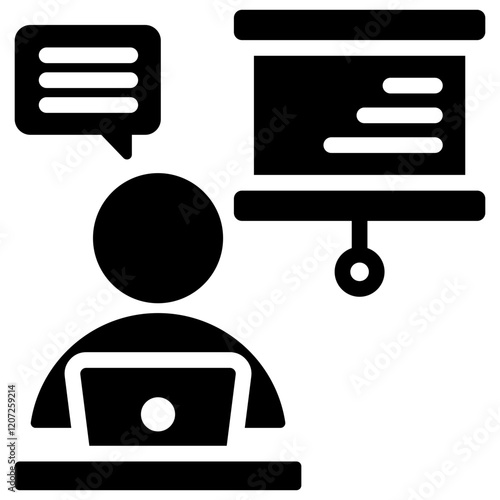On The Job Training Glyph Icon