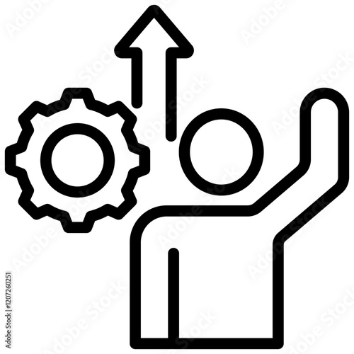 Personal Development Outline Icon