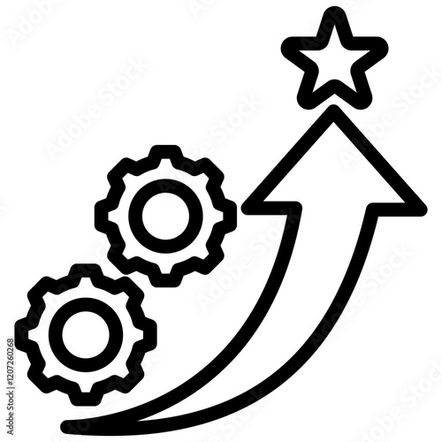 Performance Improvement Outline Icon