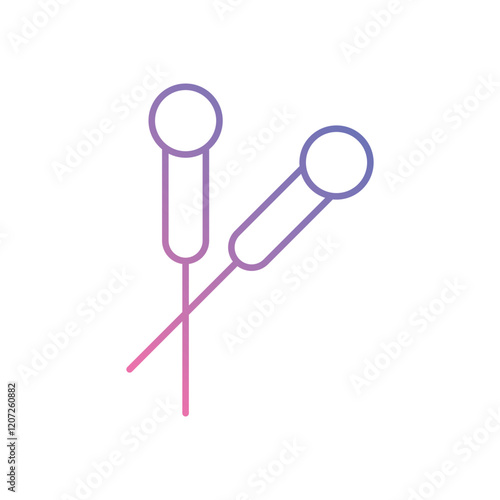 Acupuncture Needles vector icon stock illustration