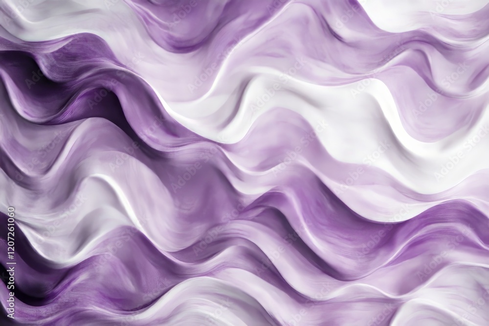 Obraz premium Abstract Lavender and White Wave Pattern