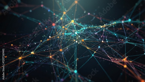 A digital background featuring a series of interconnected nodes and lines, representing the vast network of big data