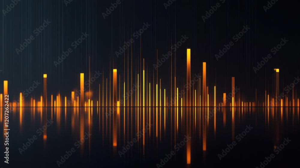 A minimalist equalizer visual for YouTube videos, featuring clean, smooth bars reacting to music on a sleek dark background