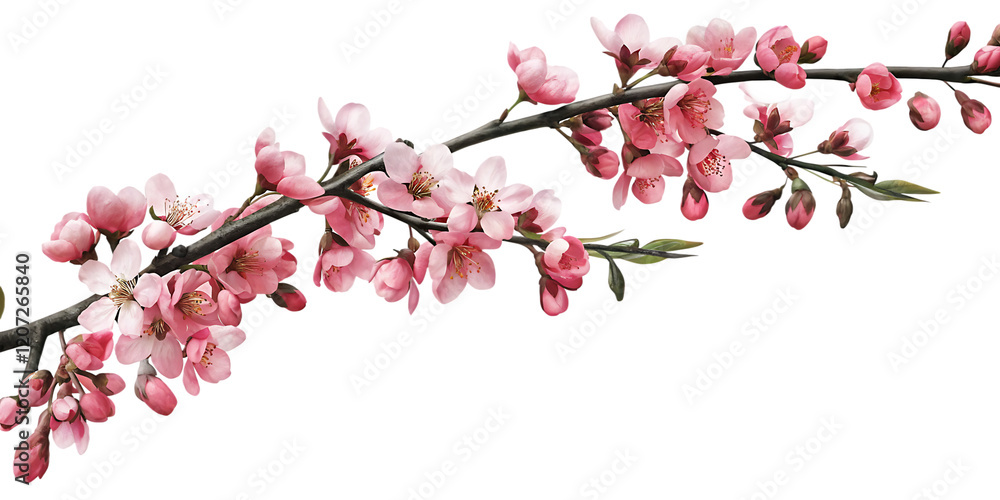 pink cherry blossom isolated on white background PNG.AI GENERATED pink cherry blossom isolated on white background PNG.AI GENERATED
