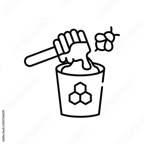 Organic sauce vector icon