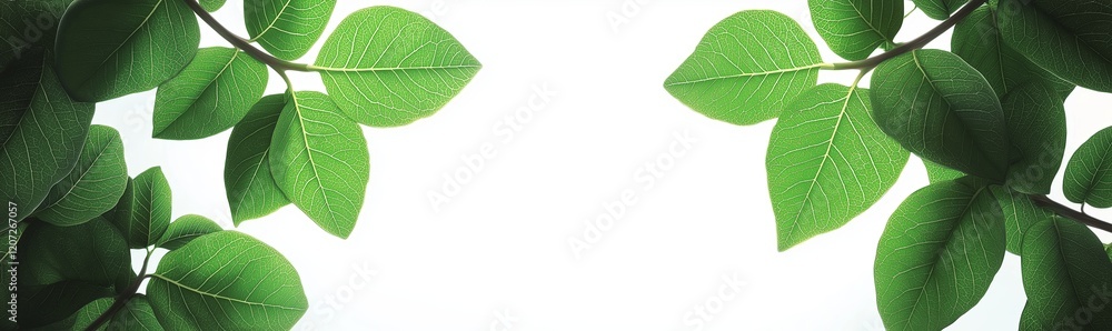 Spring summer background with a frame of grass and leaves on nature. Juicy lush green grass on meadow with drops of water dew sparkle in morning light outdoors close-up, copy space, wide format. Spring summer background with a frame of grass and leaves on nature. Juicy lush green grass on meadow with drops of water dew sparkle in morning light outdoors close-up, copy space, wide format.