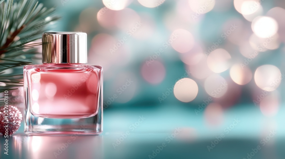 Featuring a chic nail polish bottle surrounded by festive decor, the image captures the essence of holiday spirit with its warm, inviting colors and textures. Featuring a chic nail polish bottle surrounded by festive decor, the image captures the essence of holiday spirit with its warm, inviting colors and textures.